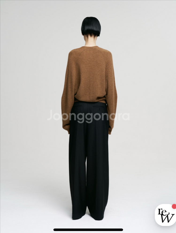 후왓웨어 리떠블유 라글랑 캐시미어가디건 /화이트m--7