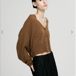 후왓웨어 리떠블유 라글랑 캐시미어가디건 /화이트m