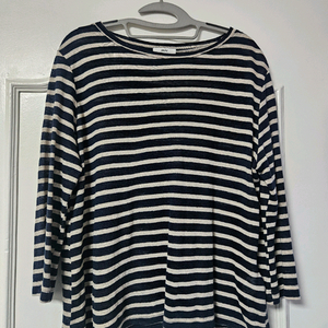 자주 jaju 스트라이프 7부 티셔츠 편의점 반값 택포 5천원