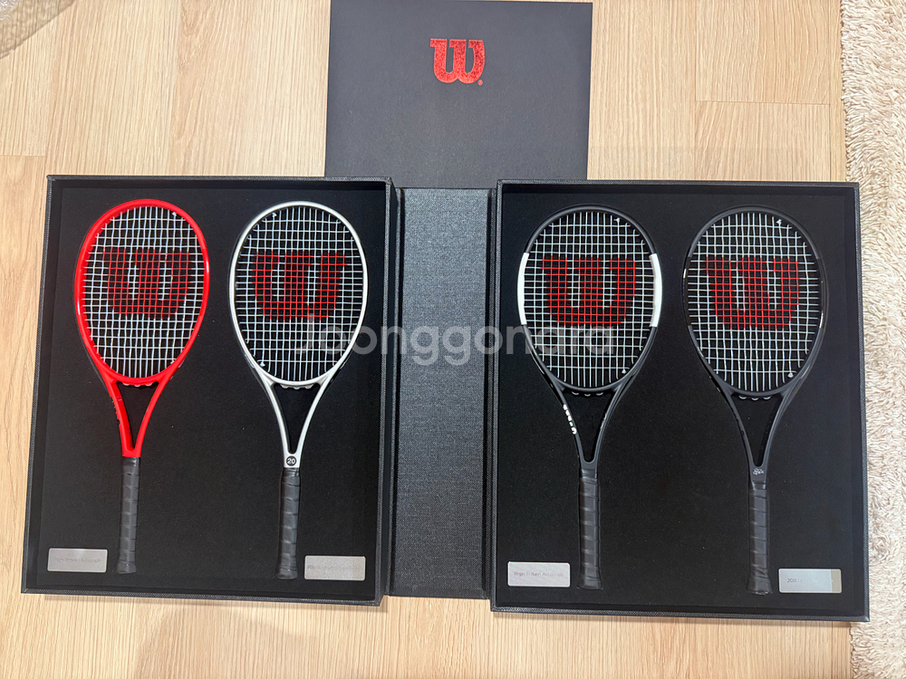 페더러 미니 윌슨 테니스 라켓 세트 리미티드 에디션--1