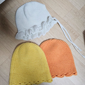 아기 니트 보넷 3개 세트