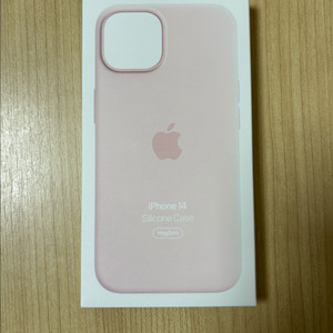 애플 정품 아이폰14 실리콘 케이스 초크 핑크 새상품