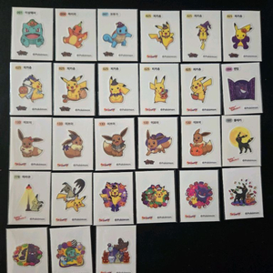 포켓몬 할로윈 러블리 3,4,9세대 호빵 띠부씰