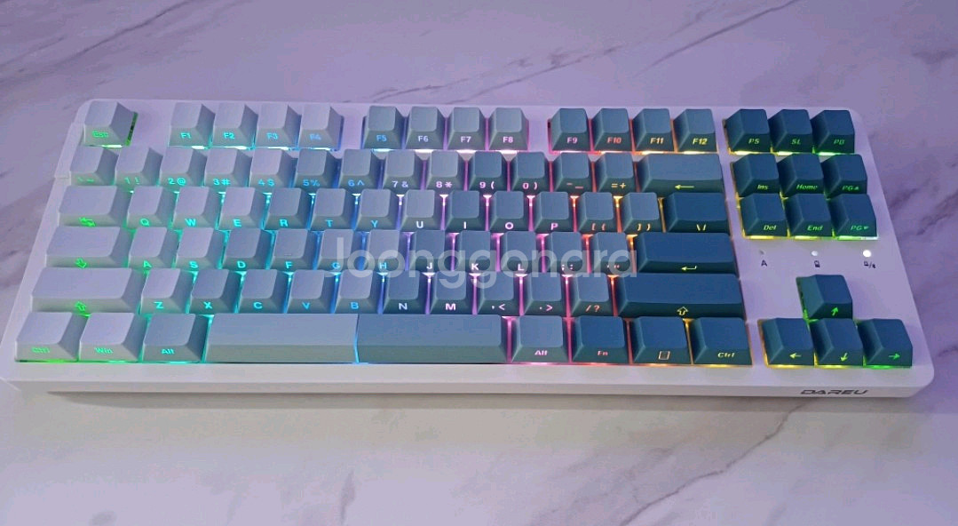 (미개봉) 다얼유 EK87 PRO 저소음 머스타드축 독거미 대항마 키보드 새상품--2