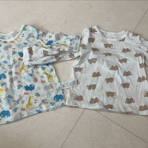 아기내복 상의 2벌