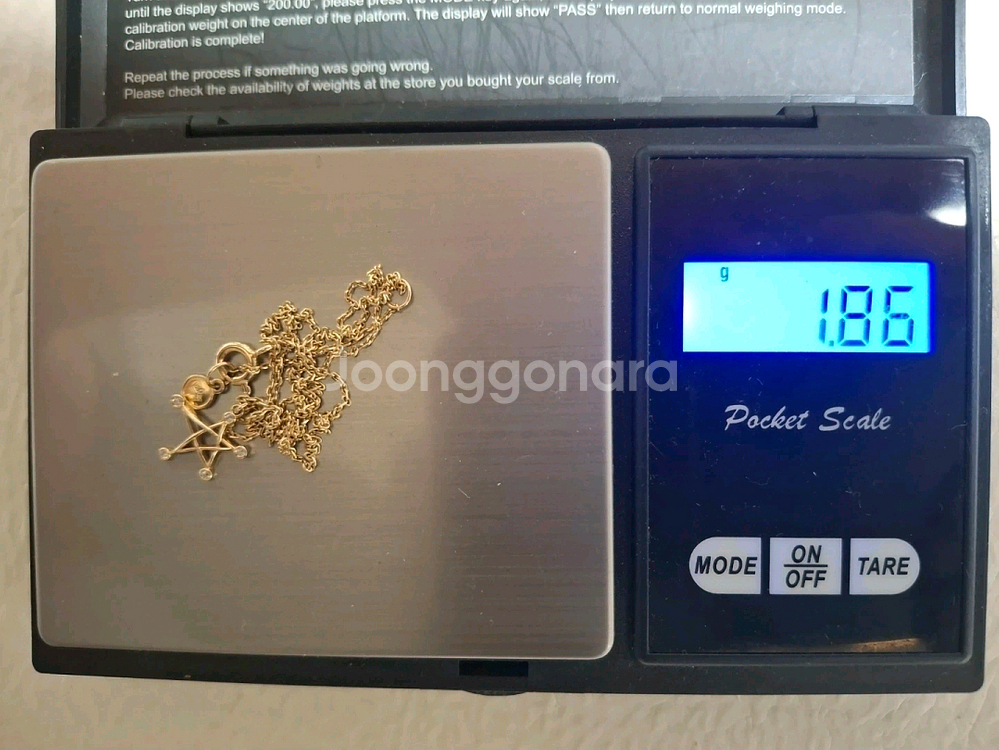 14k 목걸이 1.86g--1