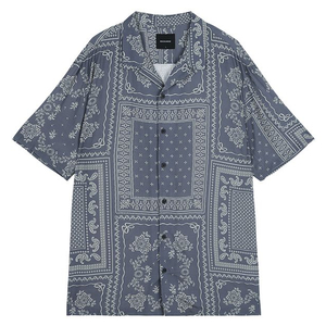 페이즐리 반팔 셔츠L사이즈