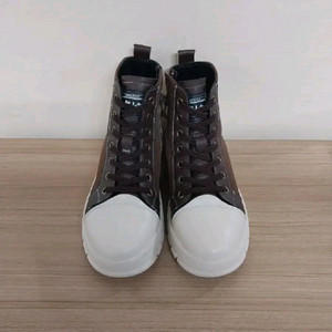 여성 하이탑 가죽 스니커즈, 운동화 (245)