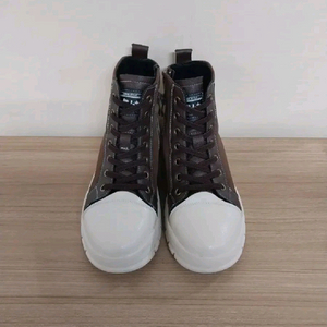 여성 하이탑 가죽 스니커즈, 운동화 (245)