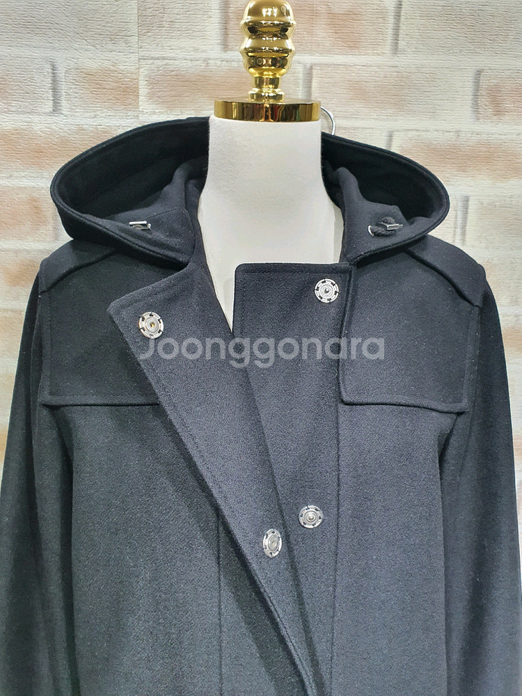 휴고보스 정품 상태좋은 100%버진울 후드 더플 코트 95--6