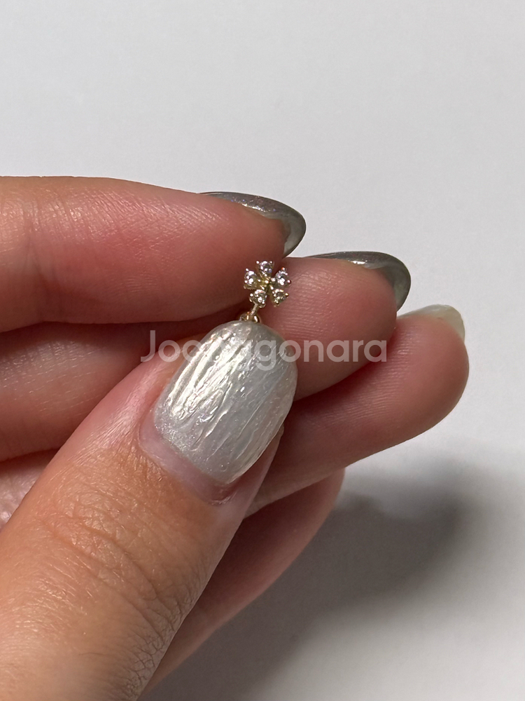 14k 플라워 8바 피어싱, 옐로우 골드--0