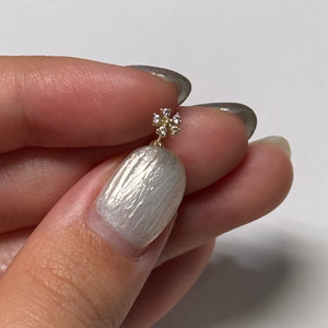 14k 플라워 8바 피어싱, 옐로우 골드