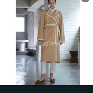 비아드젠 앙고라 테이핑 핸드메이드코트 울90 캐시10