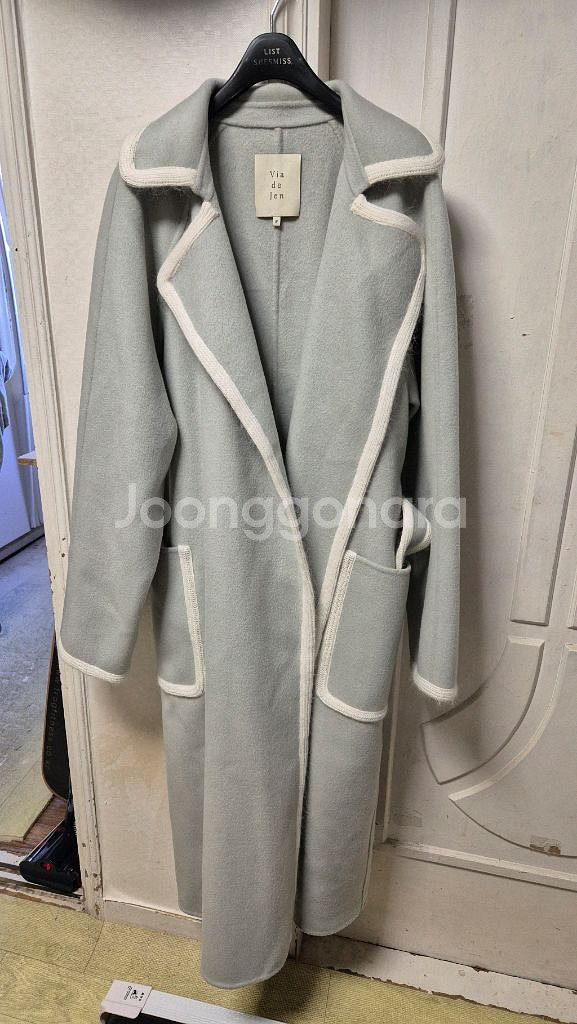 비아드젠 앙고라 테이핑 핸드메이드코트 울90 캐시10--3