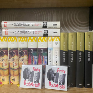 도스토예프스키, 톨스토이, 파스테르나크 관련 책들