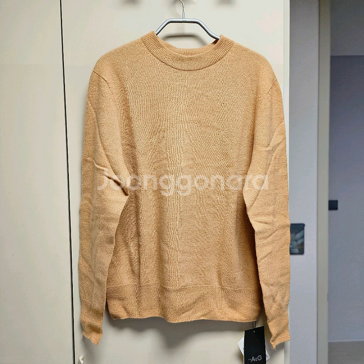 AtG 울100%홀가먼트 텐션 풀오버 어텀베이지--0