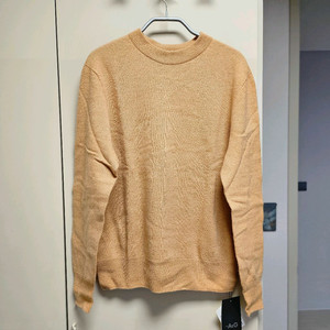 AtG 울100%홀가먼트 텐션 풀오버 어텀베이지