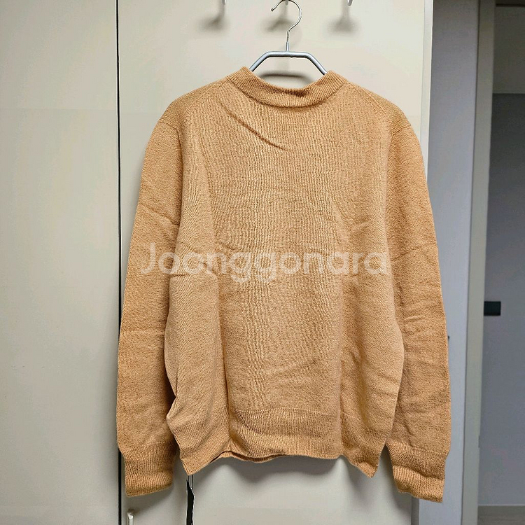 AtG 울100%홀가먼트 텐션 풀오버 어텀베이지--1