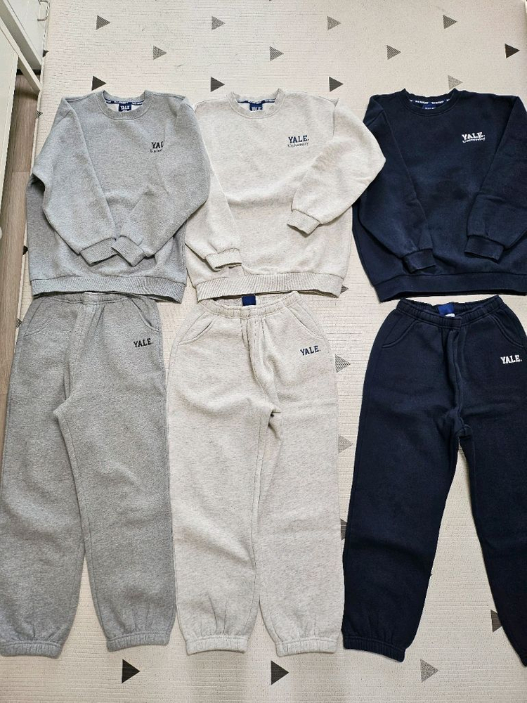 예일 키즈 YALE 기모 맨투맨 트레이닝복 세트 150사이즈 일괄정리--1