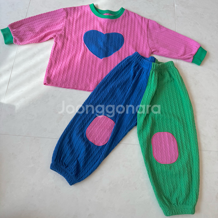 채니블라썸 하트 상하복 s사이즈--0