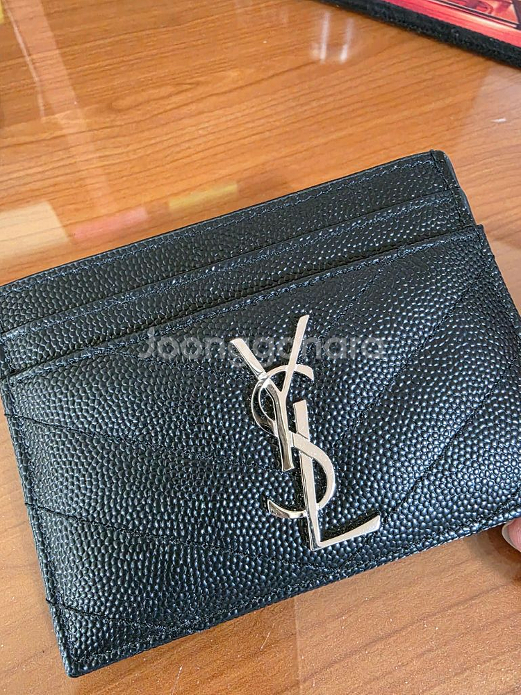 생로랑 YSL 로고 카드지갑--0