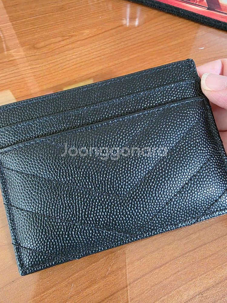 생로랑 YSL 로고 카드지갑--1