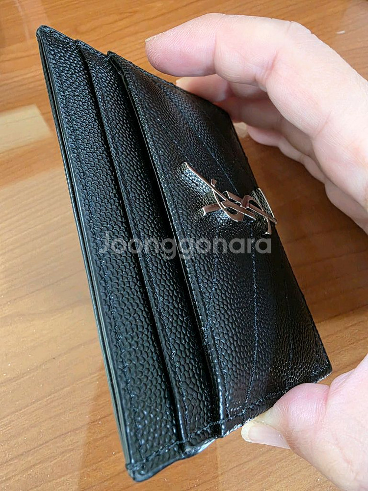 생로랑 YSL 로고 카드지갑--2