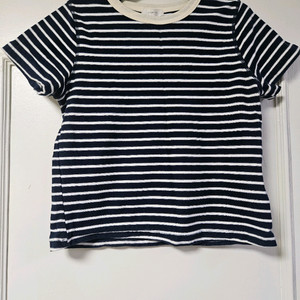 피그먼트 네이비 스트라이프 크롭 반팔티셔츠 편의점 반값 택포 7천원