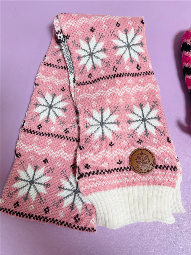 (새상품)아동 핑크목도리&장갑세트--1