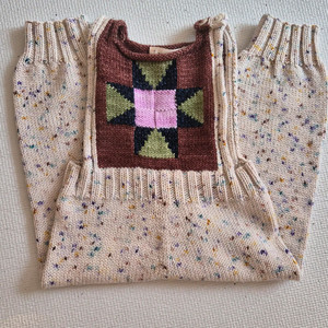 착샷0)미샤앤퍼프 노바퀼팅오버롤1824 핑크라일락니트3y