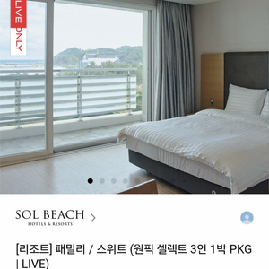 12.6~12.7 삼척 쏠비치 리조트 패밀리 비치오션뷰 숙박권 pkg혜택
