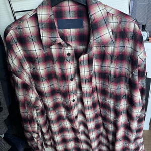 [50] 준지 아가일 체크셔츠 레드