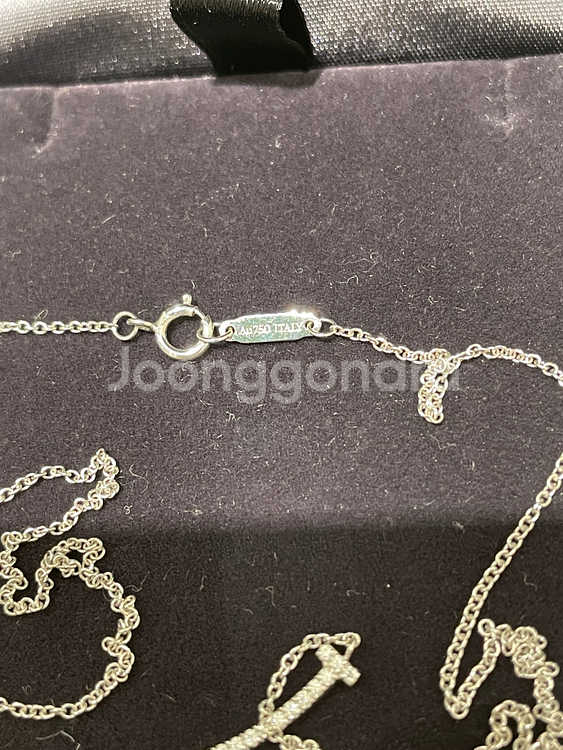 티파니 T 스마일 다이아 목걸이 18K--4