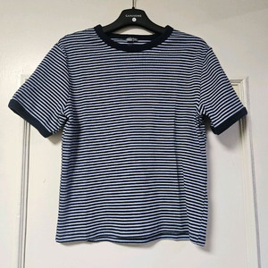 자주 jaju 블루 스트라이프 반팔티셔츠 편의점 반값 택포 7천원