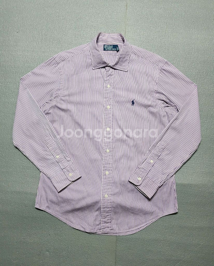 폴로 랄프로렌 스트라이프 긴팔 셔츠--0