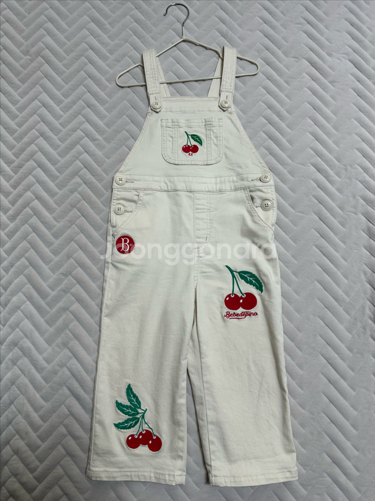 베베드피노 체리 자수 오버롤 110--0