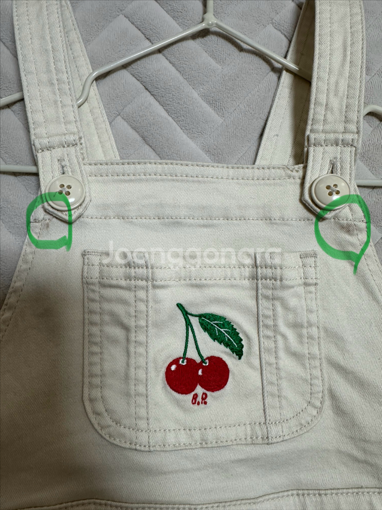 베베드피노 체리 자수 오버롤 110--4