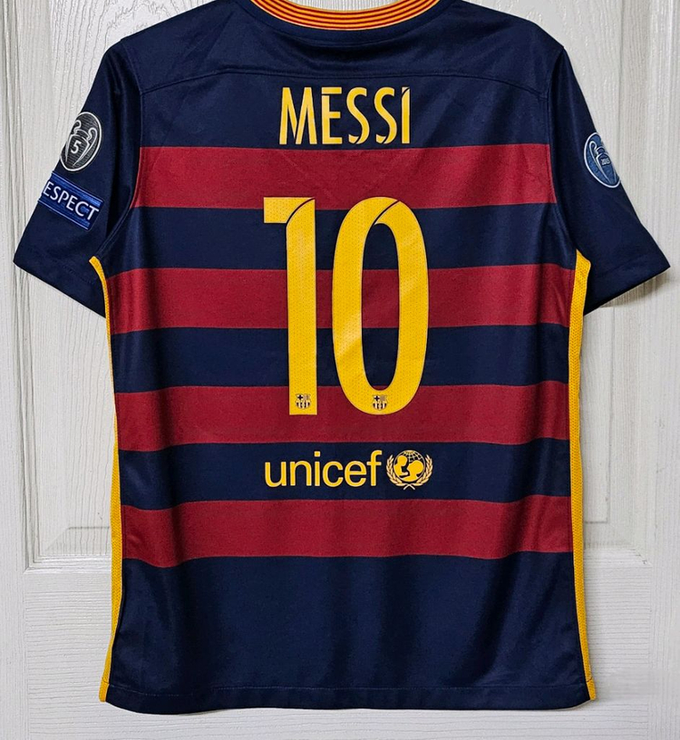 [해외주니어XL] 15-16 바르셀로나 홈 유니폼(리오넬 메시) 이미지