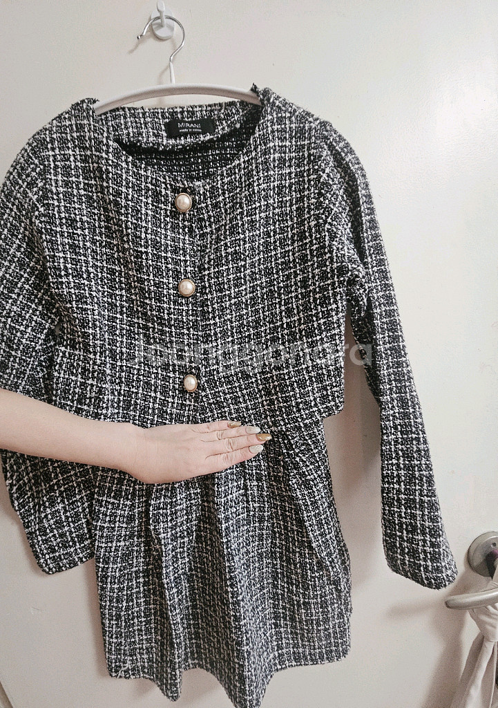 made in korea 미라니 트위드 셋업 (자켓+스커트) 옷장정리--0
