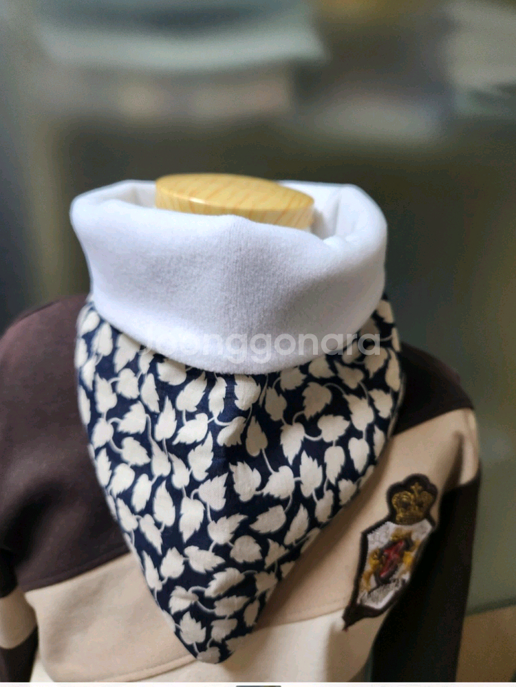 [새제품] 면 목도리(턱받이) & 면 마스크 세트 (유아용 아동용)--9