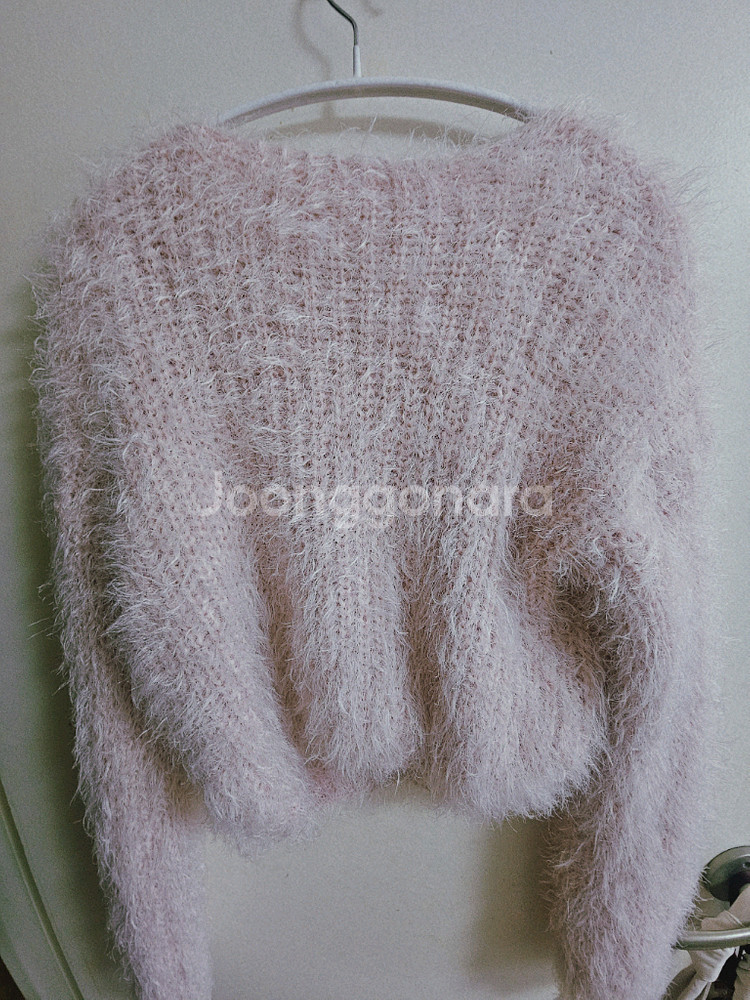 여리여리 딸기우유 앙고라 브이넥 니트 스웨터 옷장정리--1