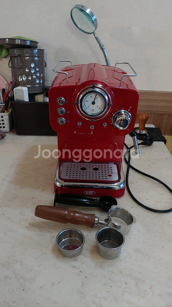 플랜잇 반자동 에스프레소 커피머신 PCM-F15R (바텀리스 포터필터)--0