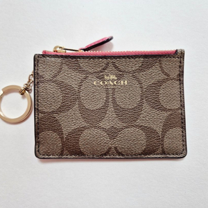 (새제품) COACH 코치 시그니처 키링 카드 동전지갑