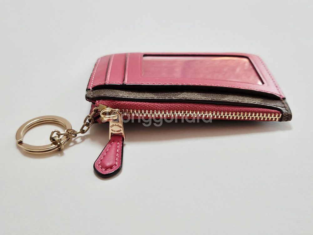 (새제품) COACH 코치 시그니처 키링 카드 동전지갑--2