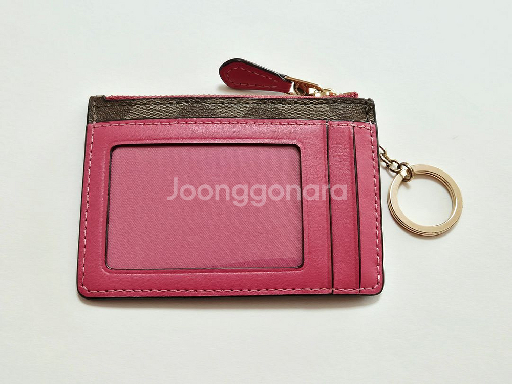 (새제품) COACH 코치 시그니처 키링 카드 동전지갑--1