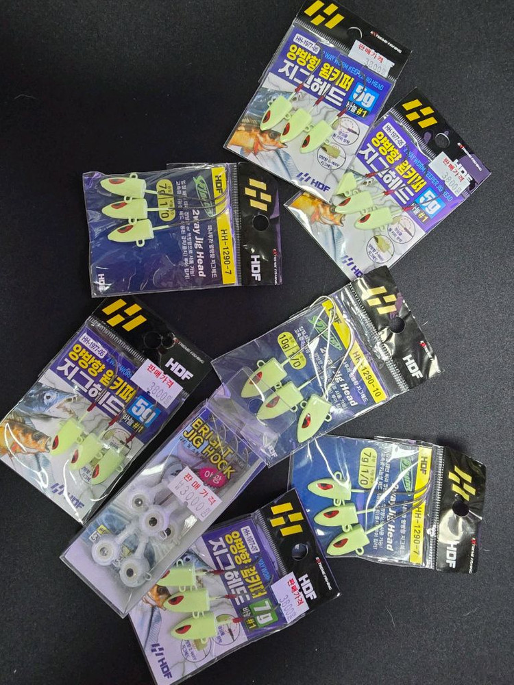 배스낚시 웜, ,지그헤드 , 훅 일괄 팝니다 이미지