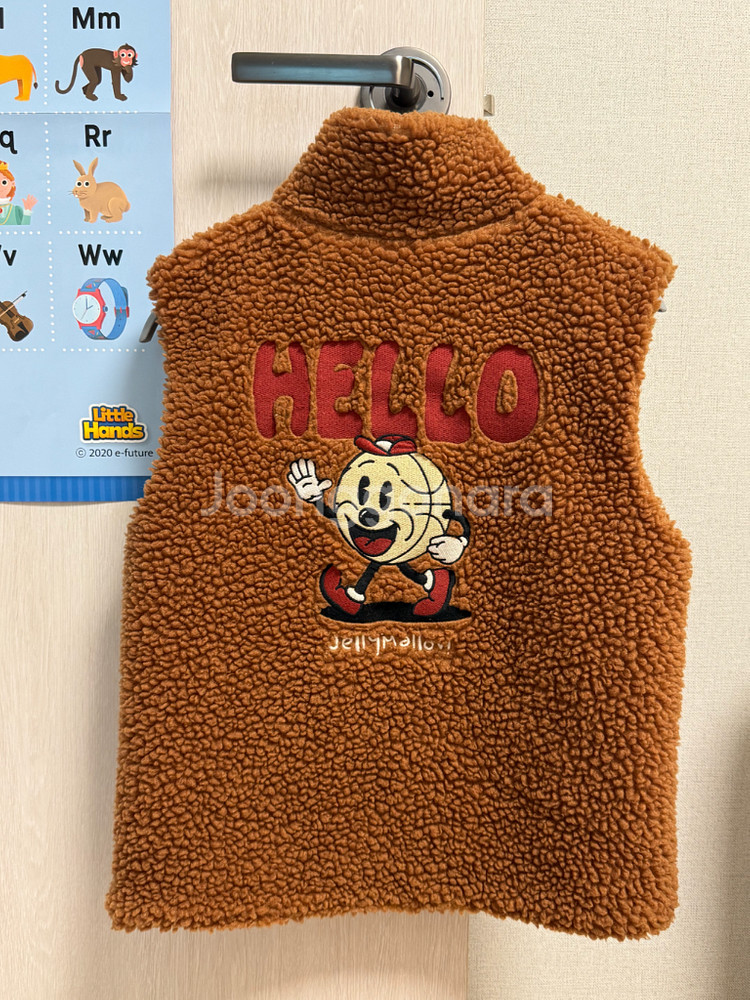 젤리멜로 키즈 뽀글이 패딩조끼 130--1