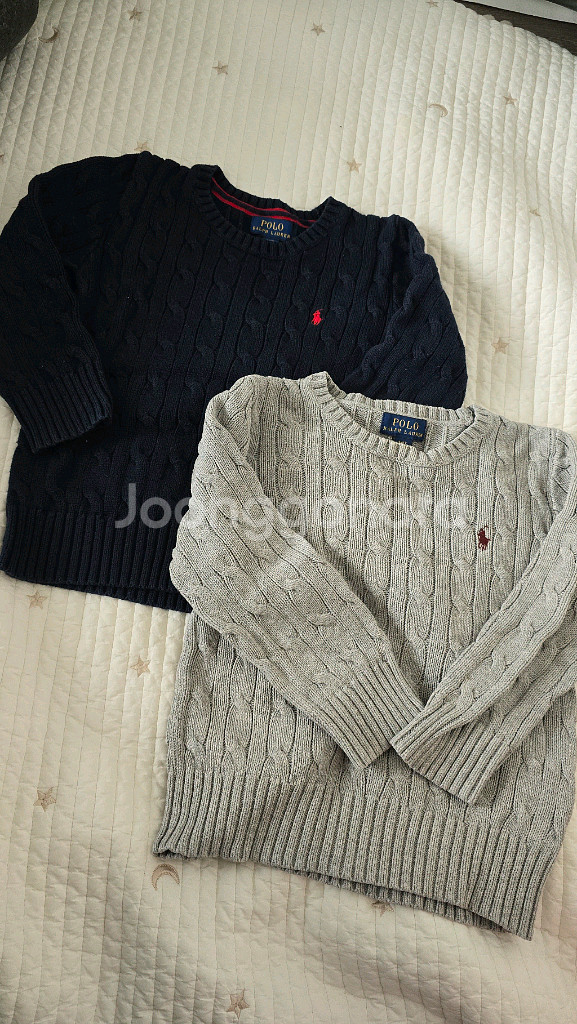 폴로 랄프로렌 케이블 니트 스웨터 2벌 세트--0