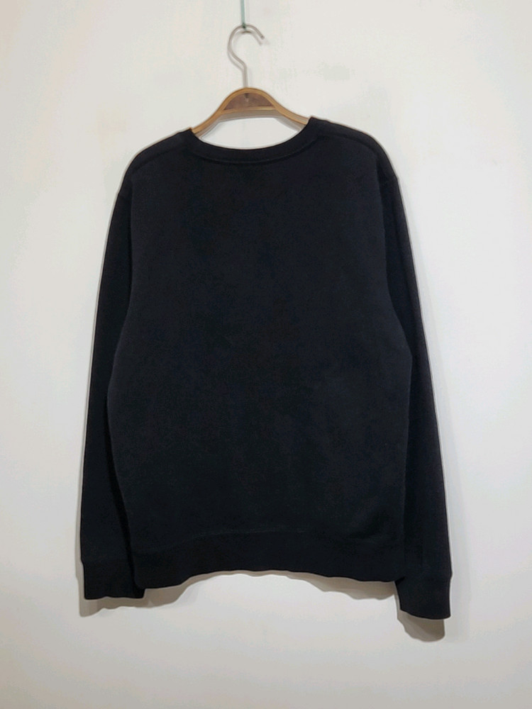 (L) 칼하트 빅로고 맨투맨 블랙 기모 스웨트 티셔츠--4