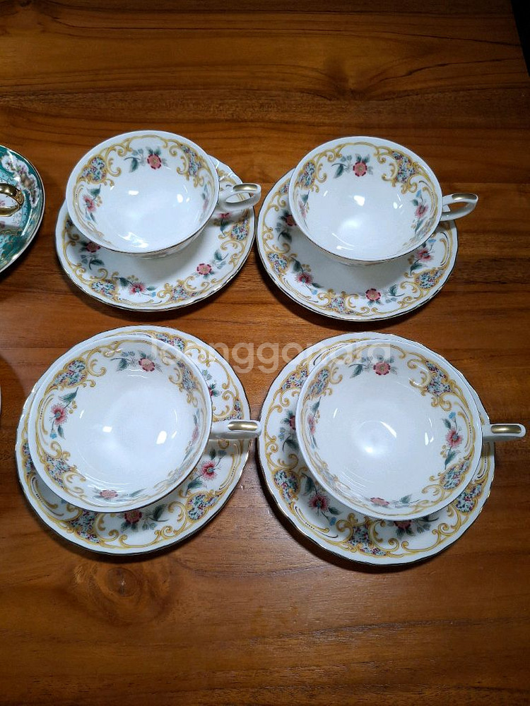 일본 명품 Keito 찻잔, 소서 4세트--0